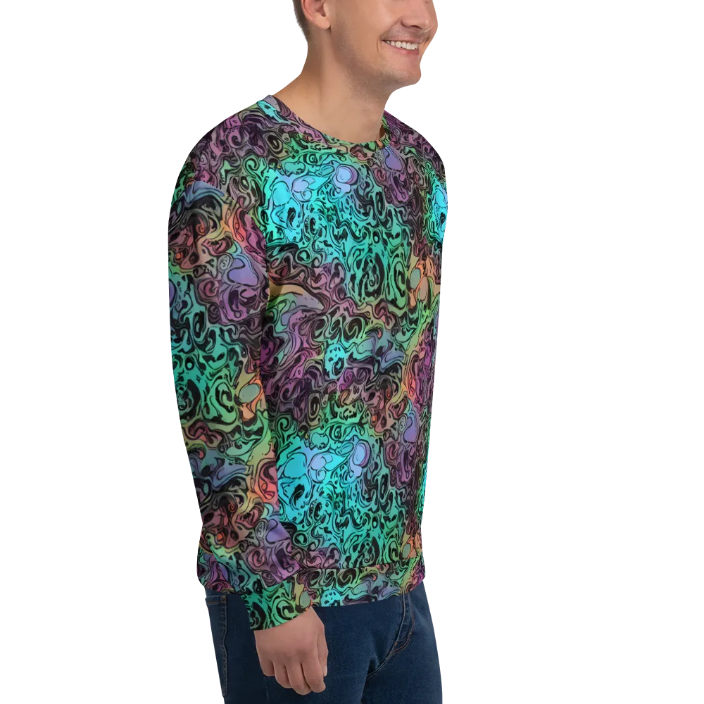 Aqua Maelstrom on Sweatshirt — Right Front