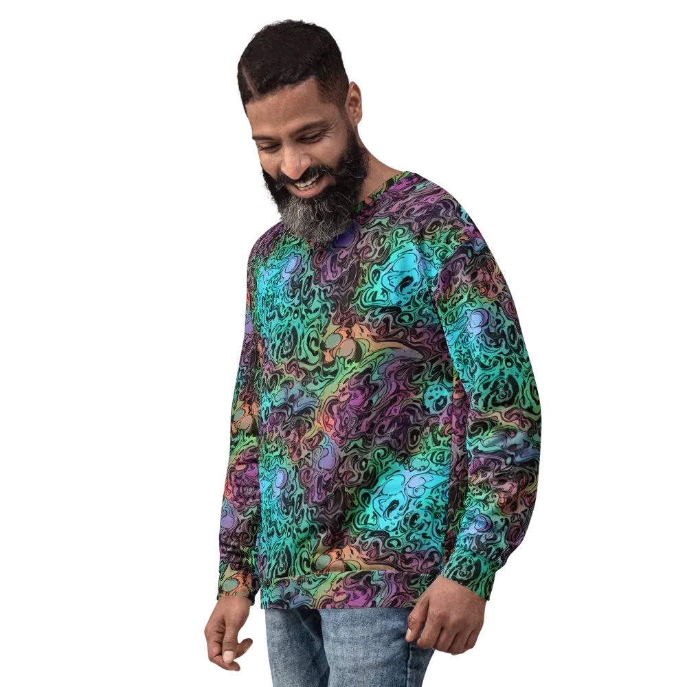 Aqua Maelstrom on Sweatshirt — Left Front