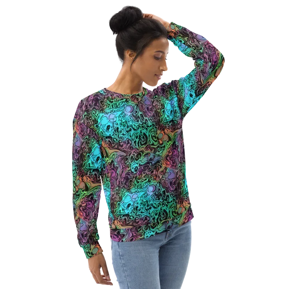 Aqua Maelstrom on Sweatshirt — Right Front