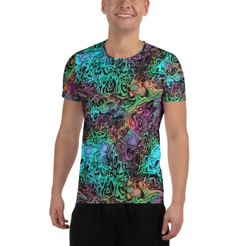 Aqua Maelstrom on Men's Athletic T-Shirt — Front