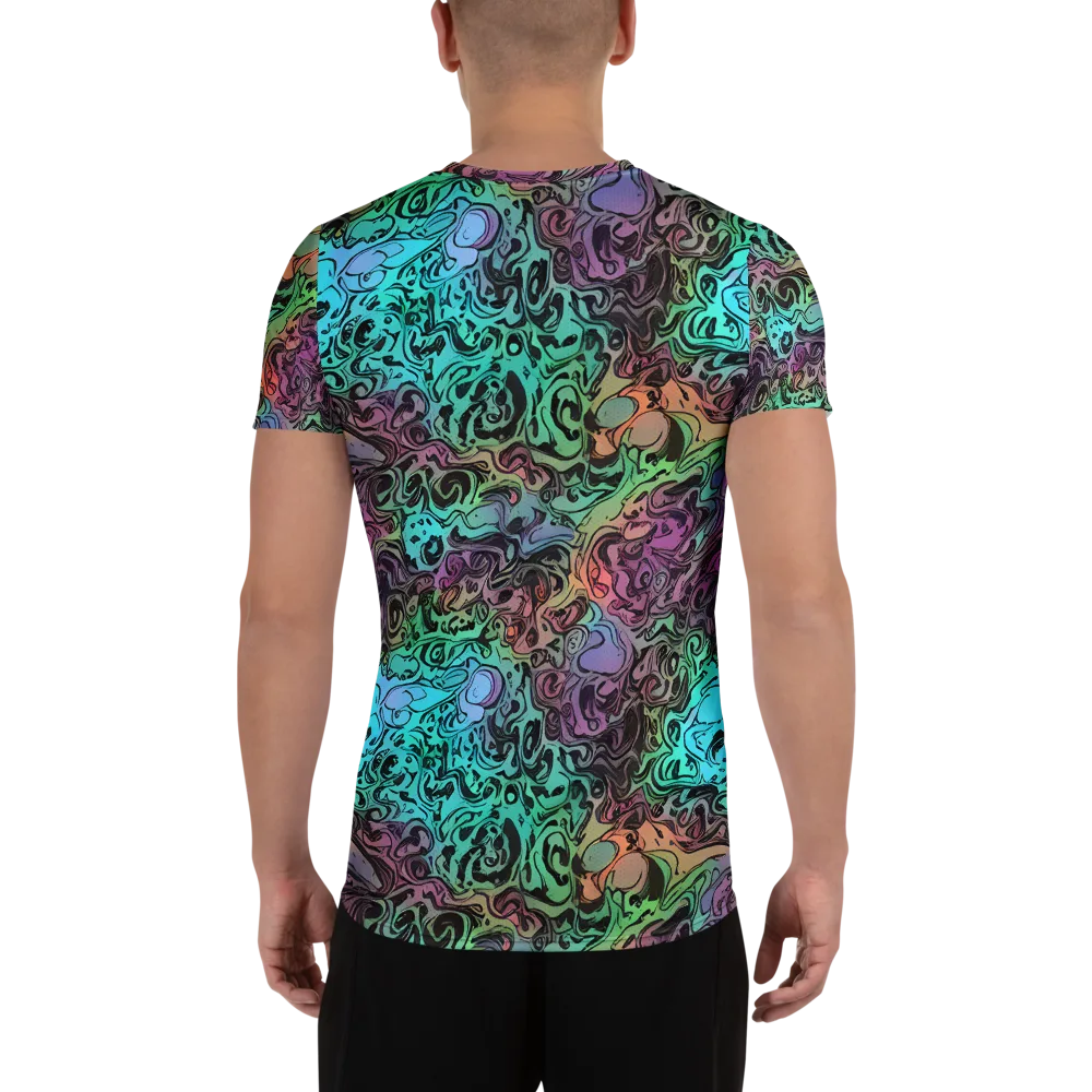 Aqua Maelstrom on Men's Athletic T-Shirt — Back