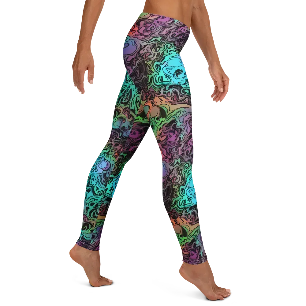 Aqua Maelstrom on Leggings — Right