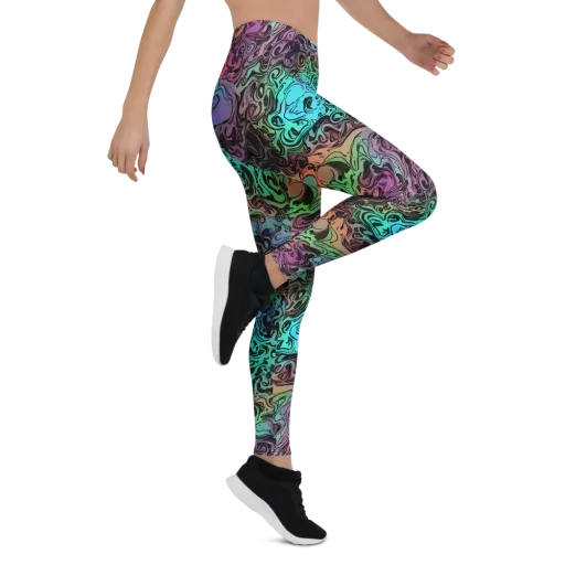 Aqua Maelstrom on a Leggings