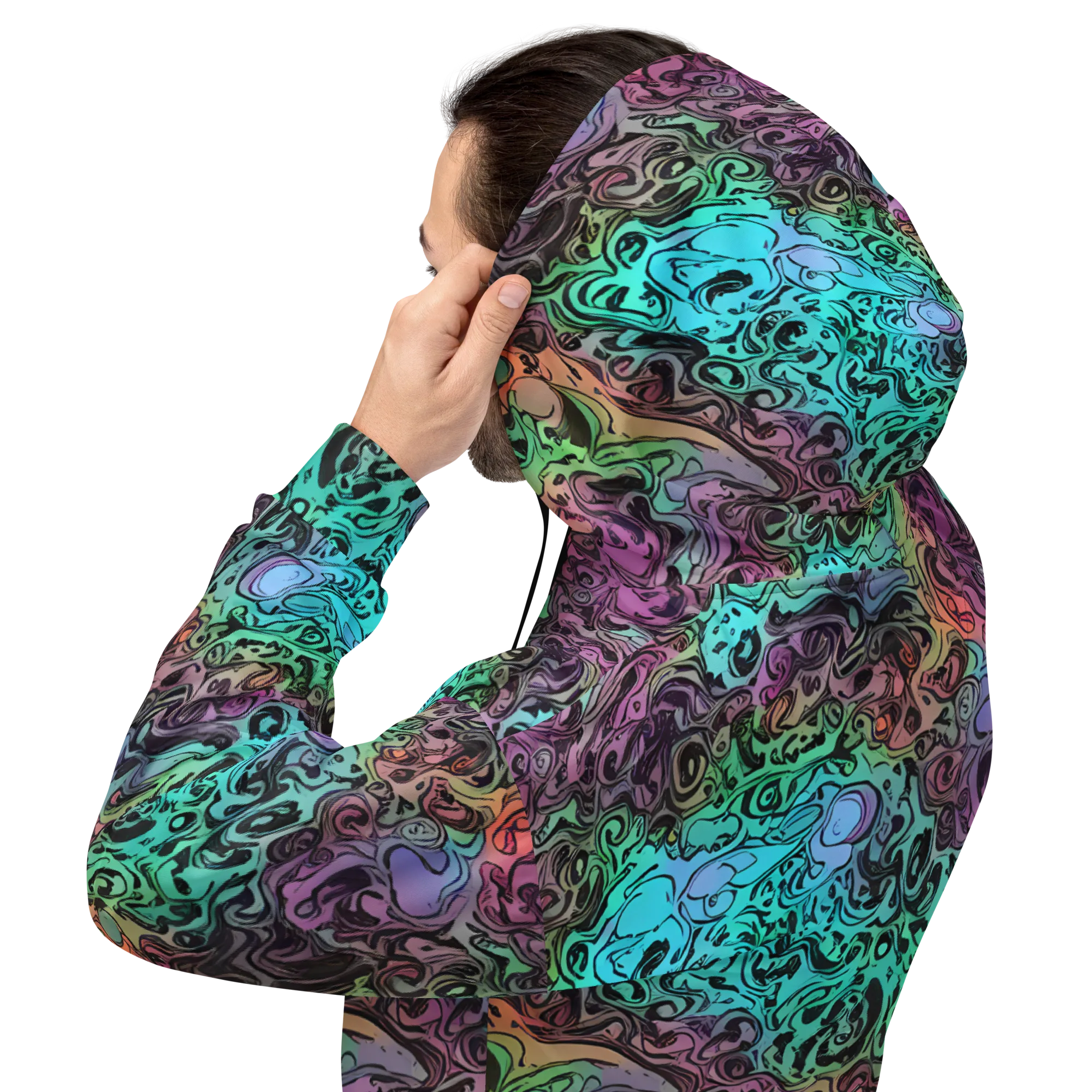 Aqua Maelstrom on Hoodie — Back