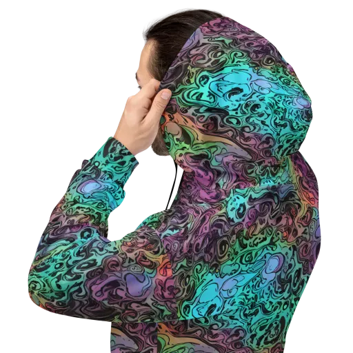 Aqua Maelstrom on a Hoodie