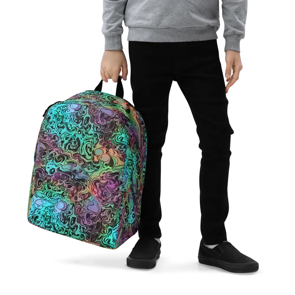 Aqua Maelstrom on Minimalist Backpack — Zoomed-in