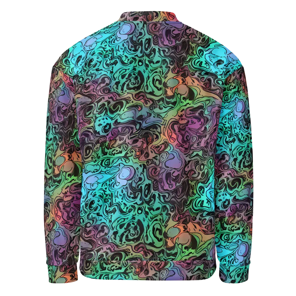 Aqua Maelstrom on Bomber Jacket — Back