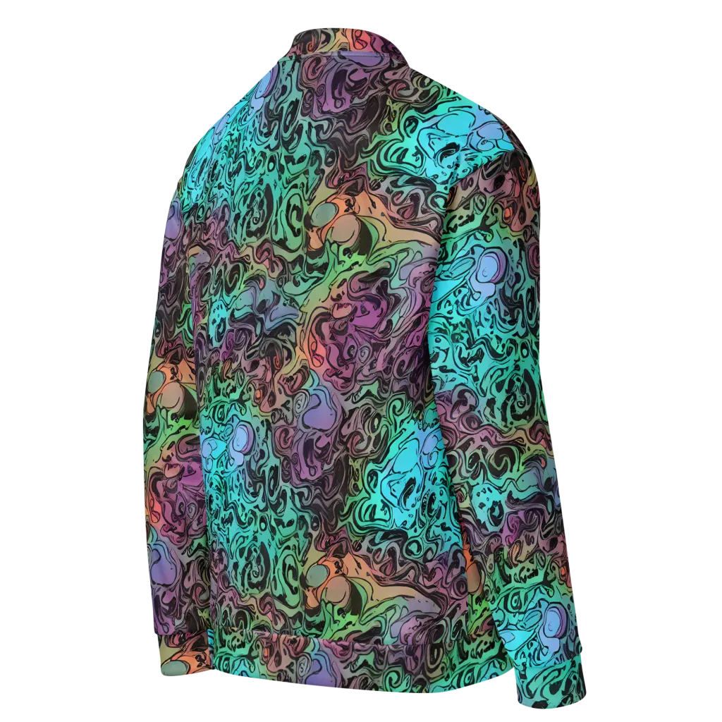 Aqua Maelstrom on Bomber Jacket — Right Back