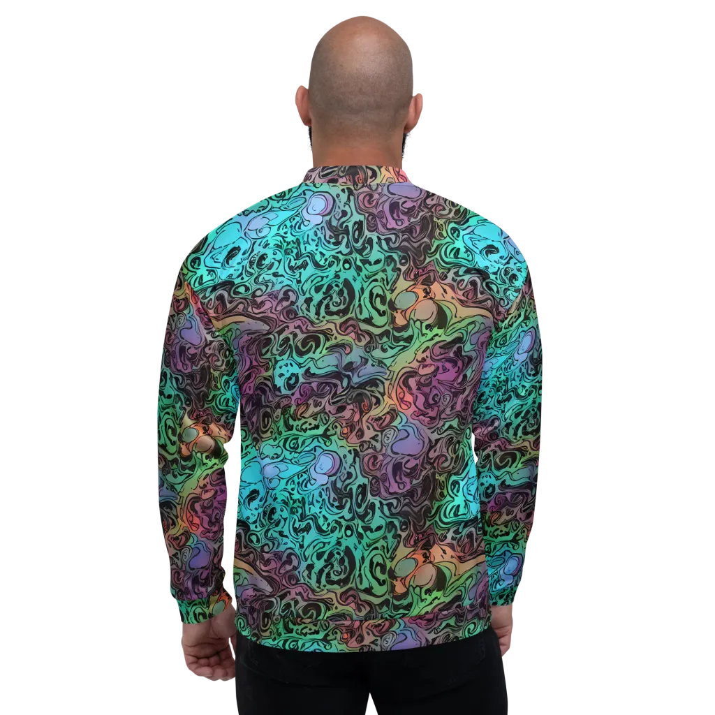 Aqua Maelstrom on Bomber Jacket — Back