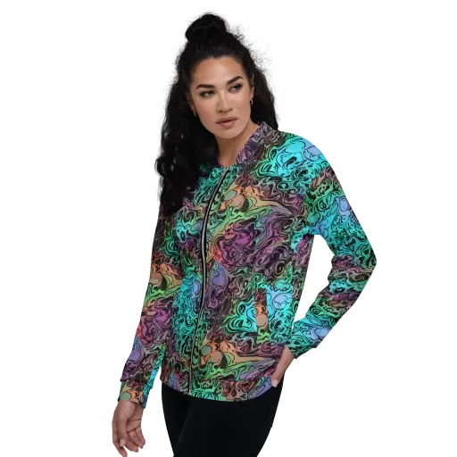 Aqua Maelstrom on a Bomber Jacket