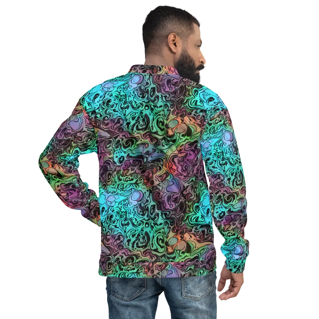 Aqua Maelstrom on Bomber Jacket — Back