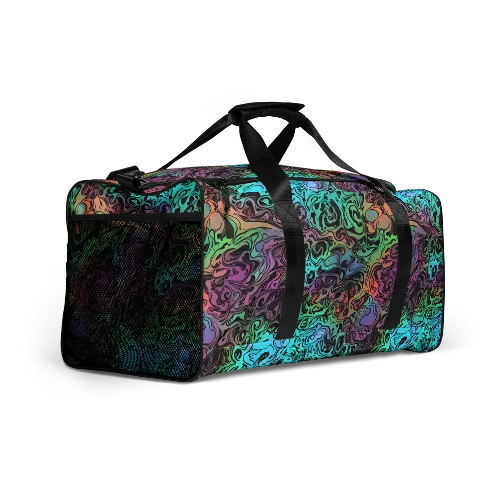 Aqua Maelstrom on Duffle Bag — Right Front