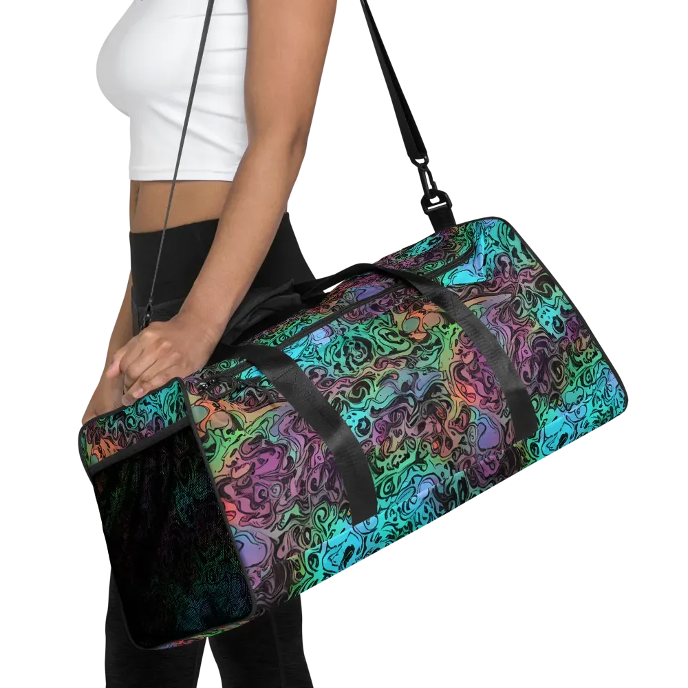 Aqua Maelstrom on Duffle Bag — Front