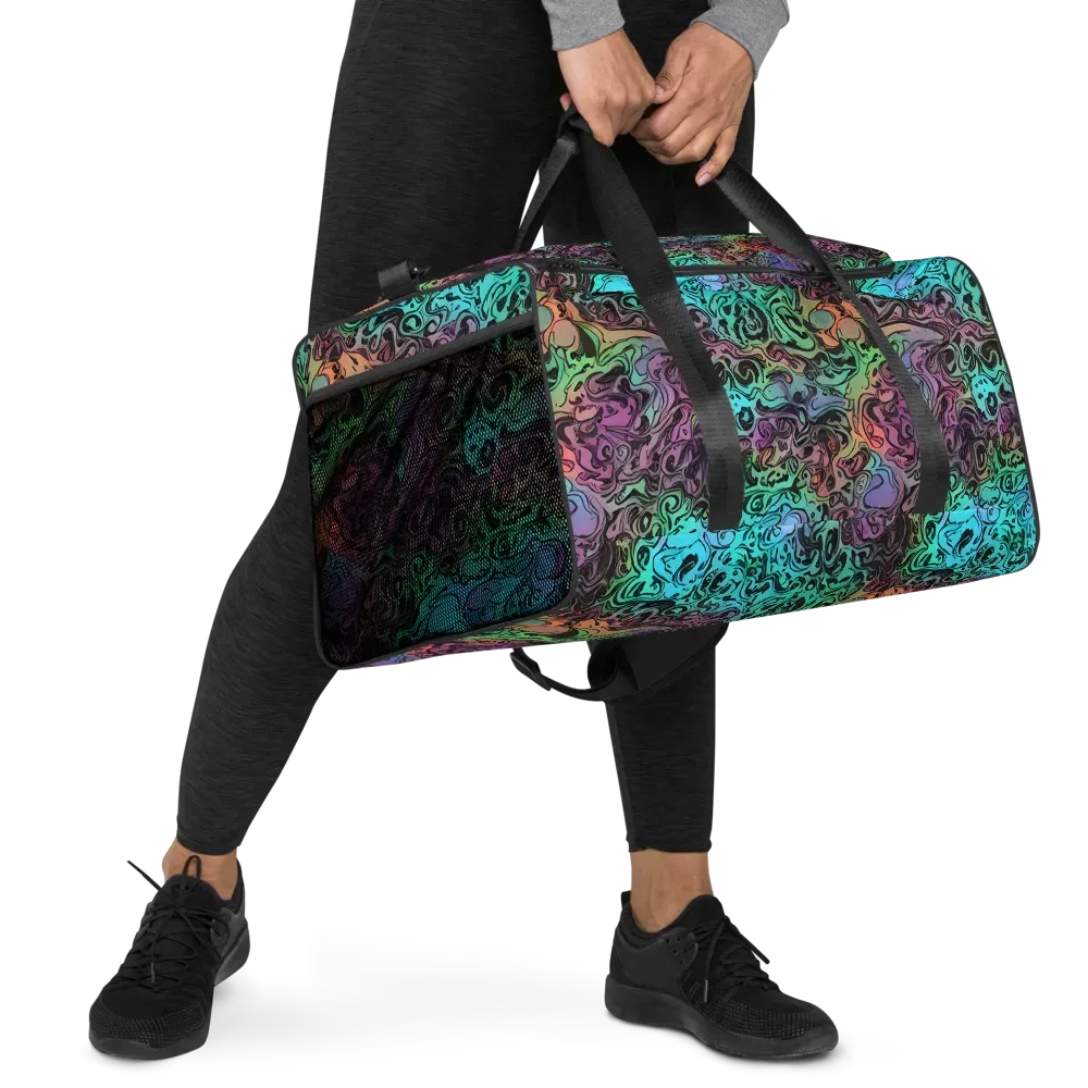 Aqua Maelstrom on Duffle Bag — Right Front