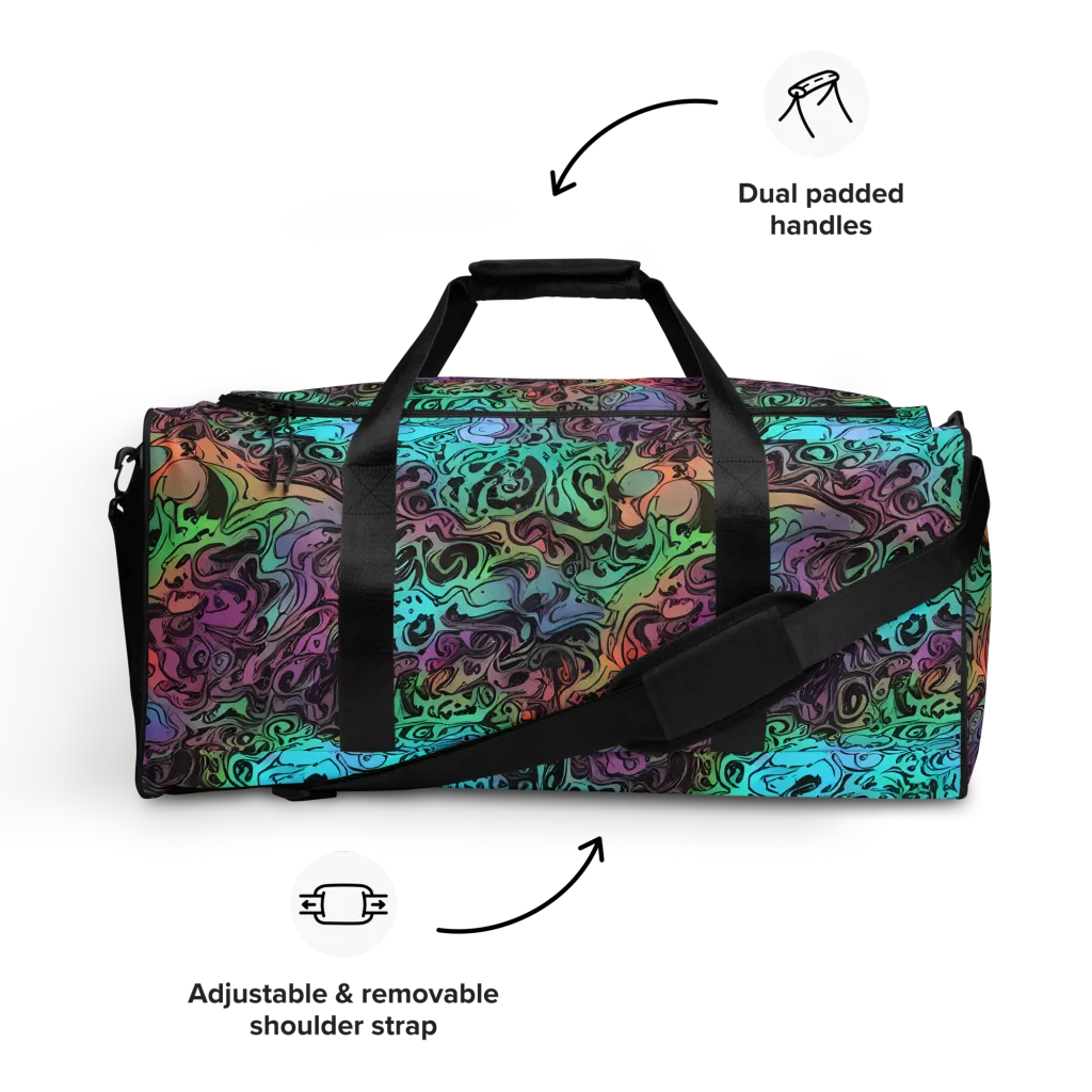 Aqua Maelstrom on Duffle Bag — Front