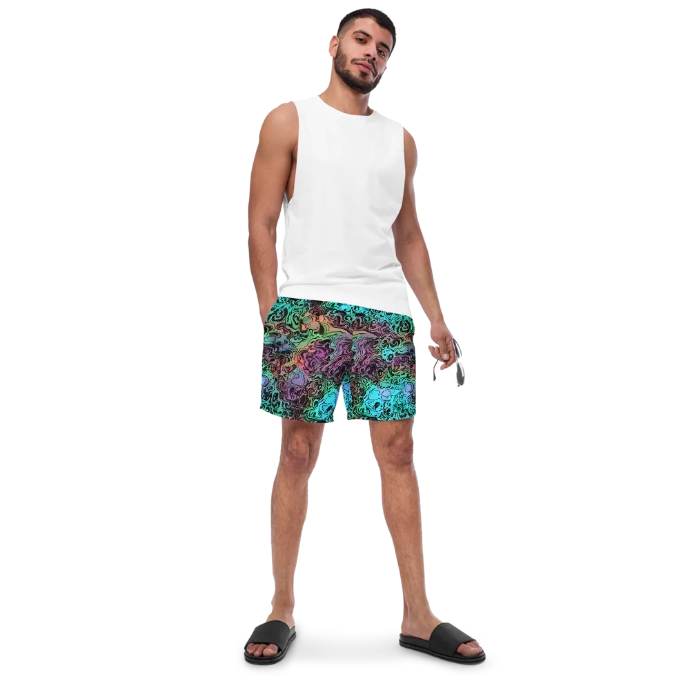 Aqua Maelstrom on Swim Trunks — Front