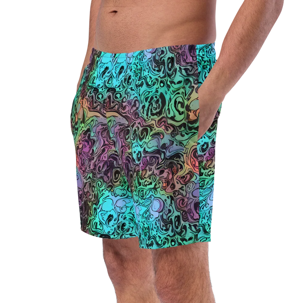 Aqua Maelstrom on Swim Trunks — Left Front