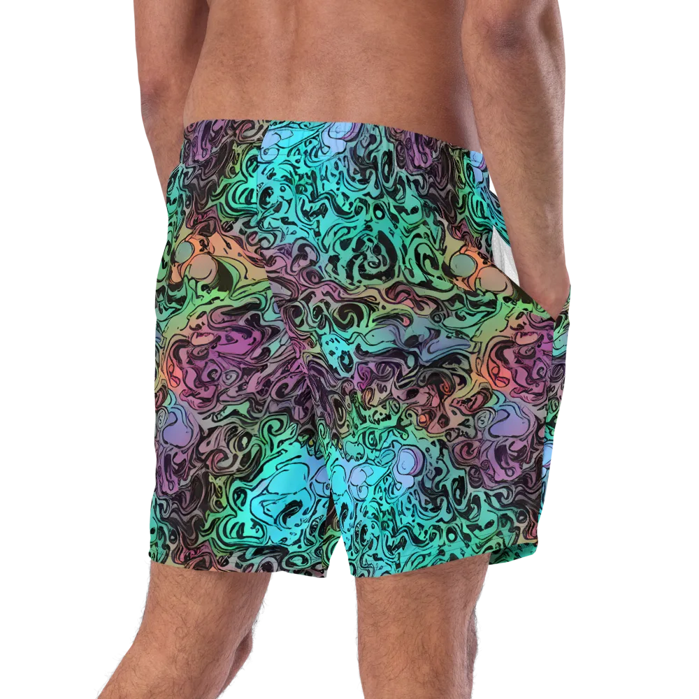 Aqua Maelstrom on Swim Trunks — Right Back