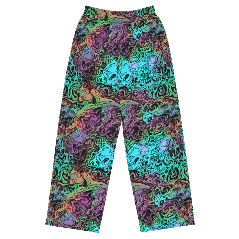 Aqua Maelstrom on Wide-Leg Pants — Front
