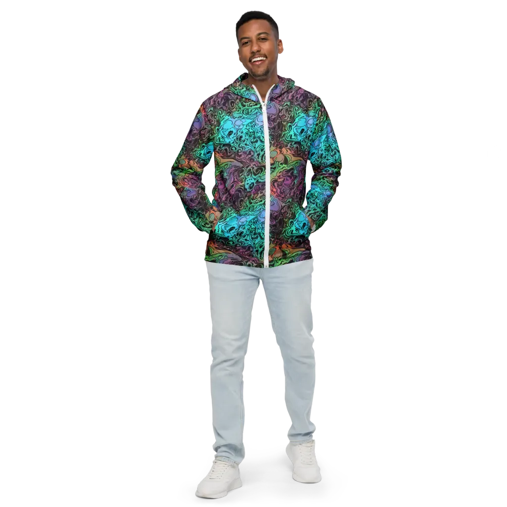 Aqua Maelstrom on Men's Windbreaker — Front