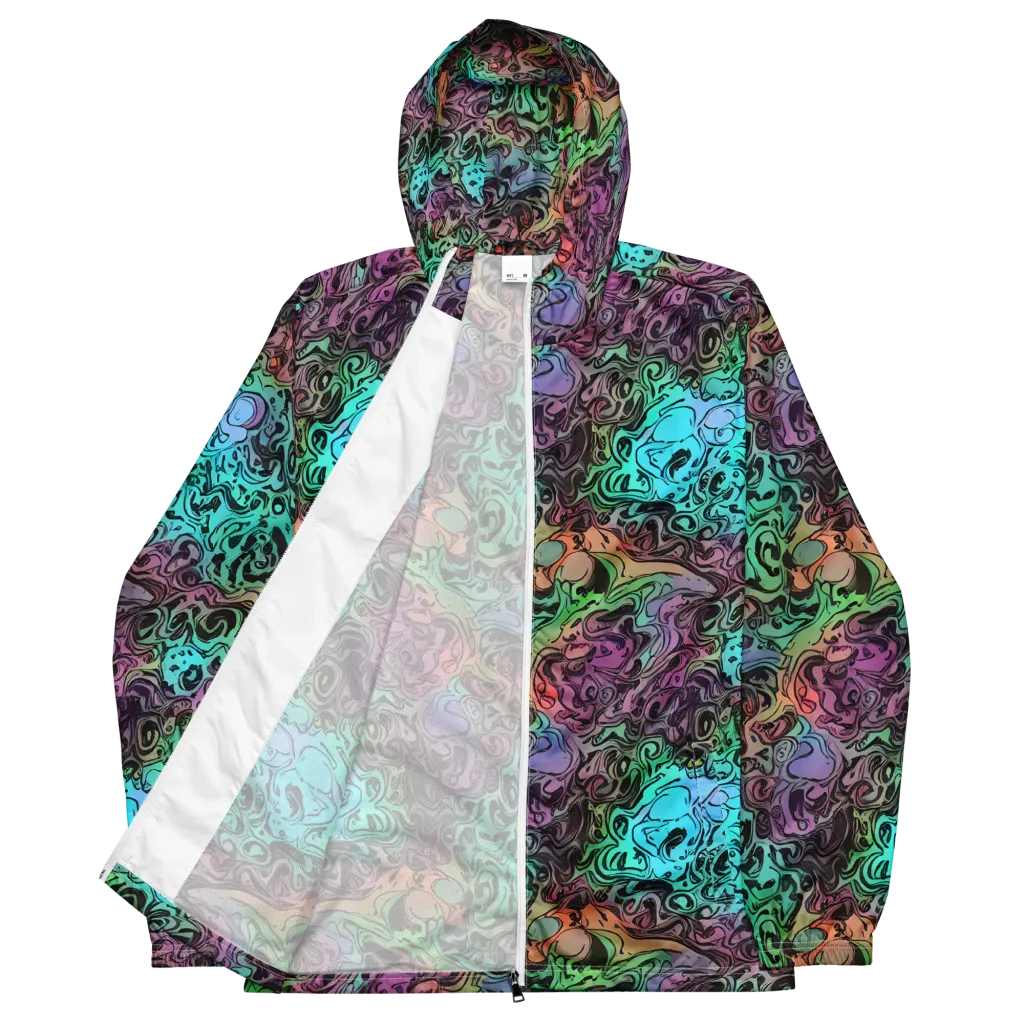 Aqua Maelstrom on Men's Windbreaker — Front