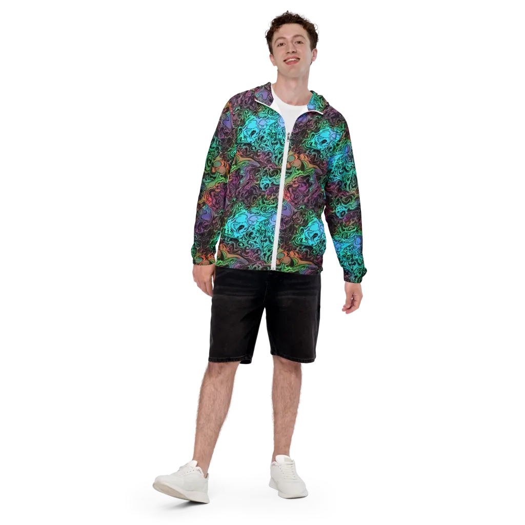 Aqua Maelstrom on Men's Windbreaker — Front