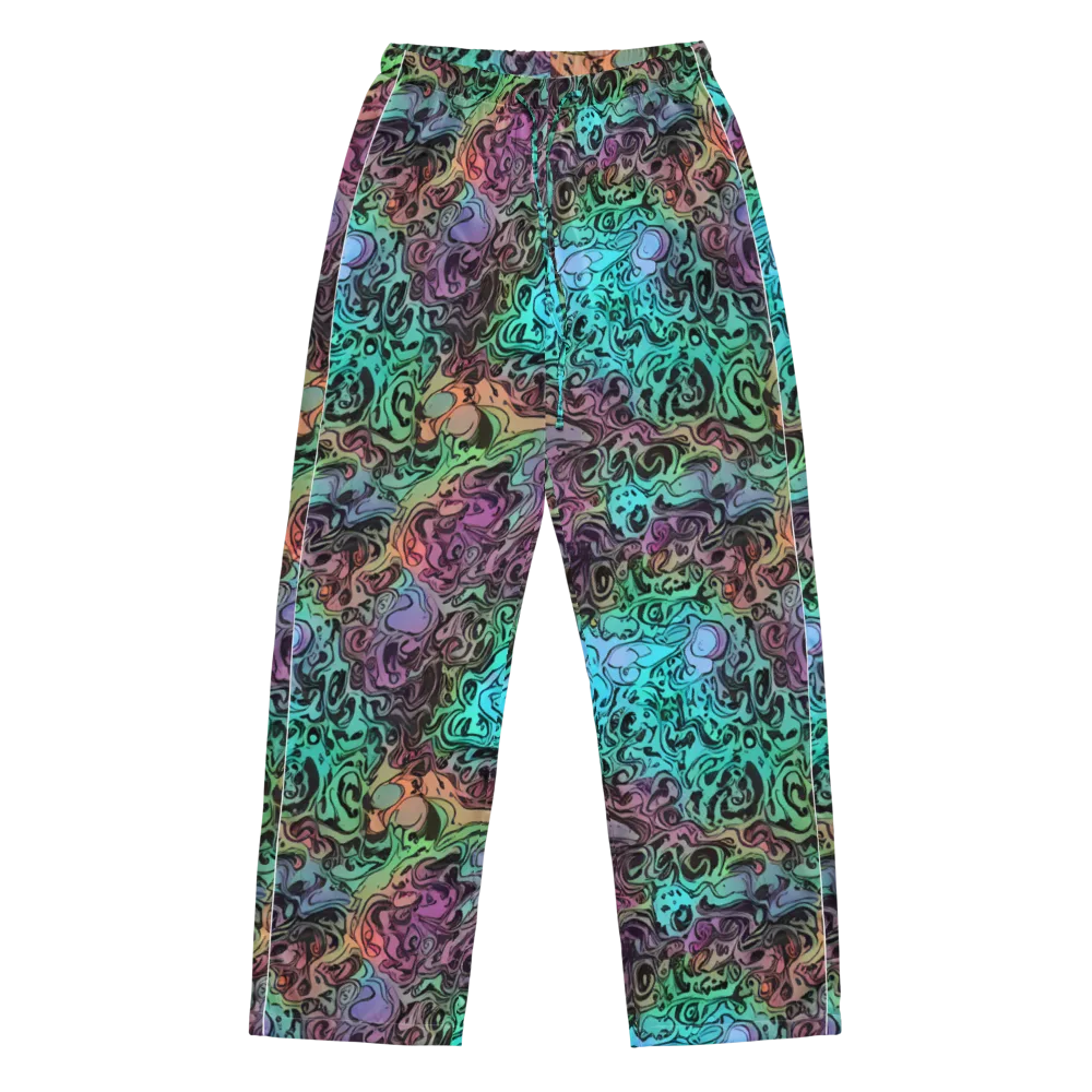 Aqua Maelstrom on Women's Pajama Pants — Front
