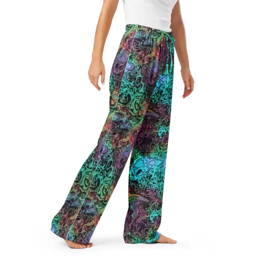 Aqua Maelstrom on a Women's Pajama Pants