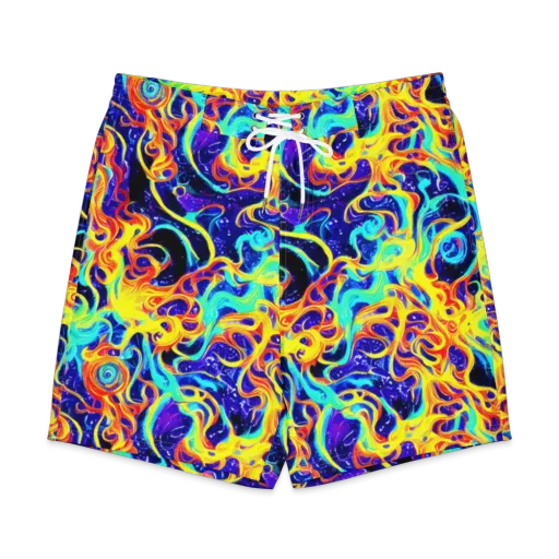 Supernova Spill on a Men's Board Shorts