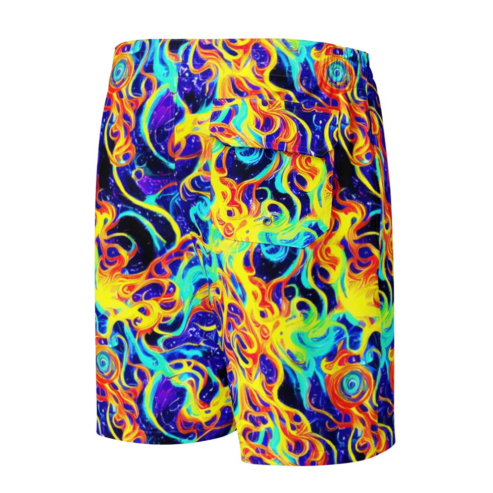 Supernova Spill on Men's Board Shorts — Back
