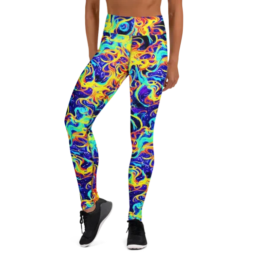 Supernova Spill on a Yoga Leggings