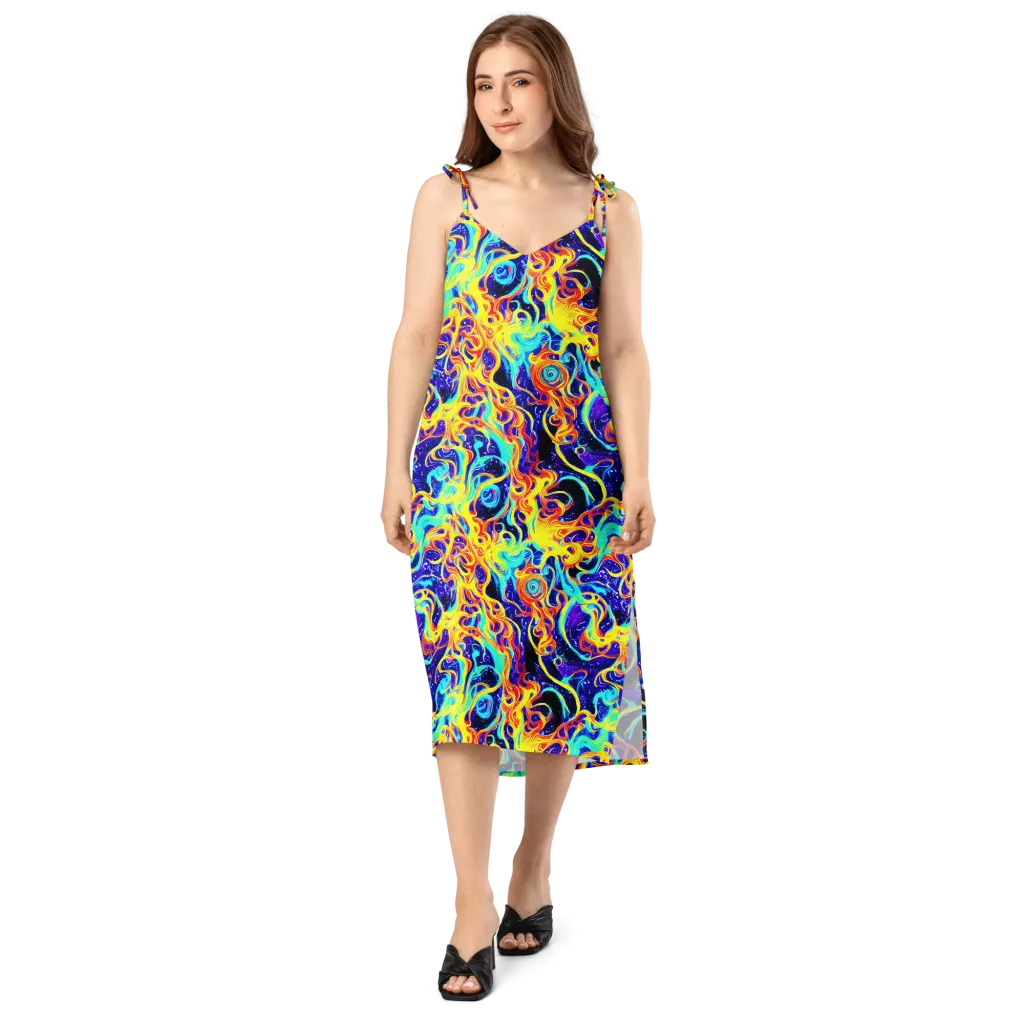 Supernova Spill on Slip Dress — Front