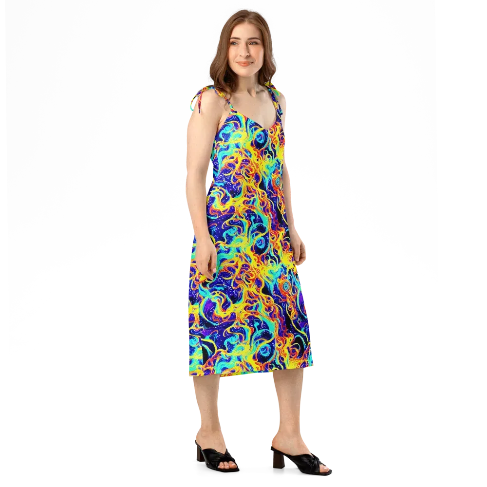 Supernova Spill on Slip Dress — Right Front