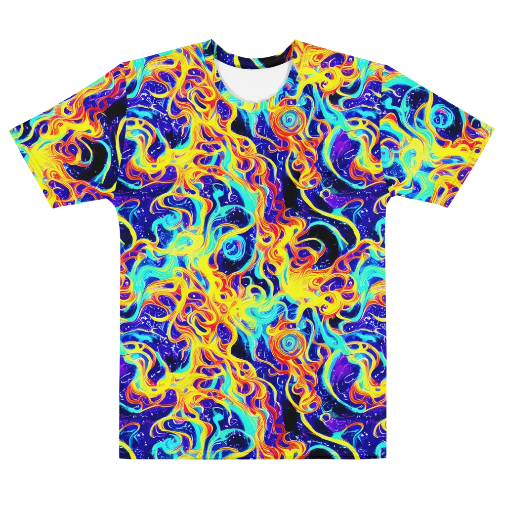 Supernova Spill on Men's Cotton Crew Neck T-Shirt — Front