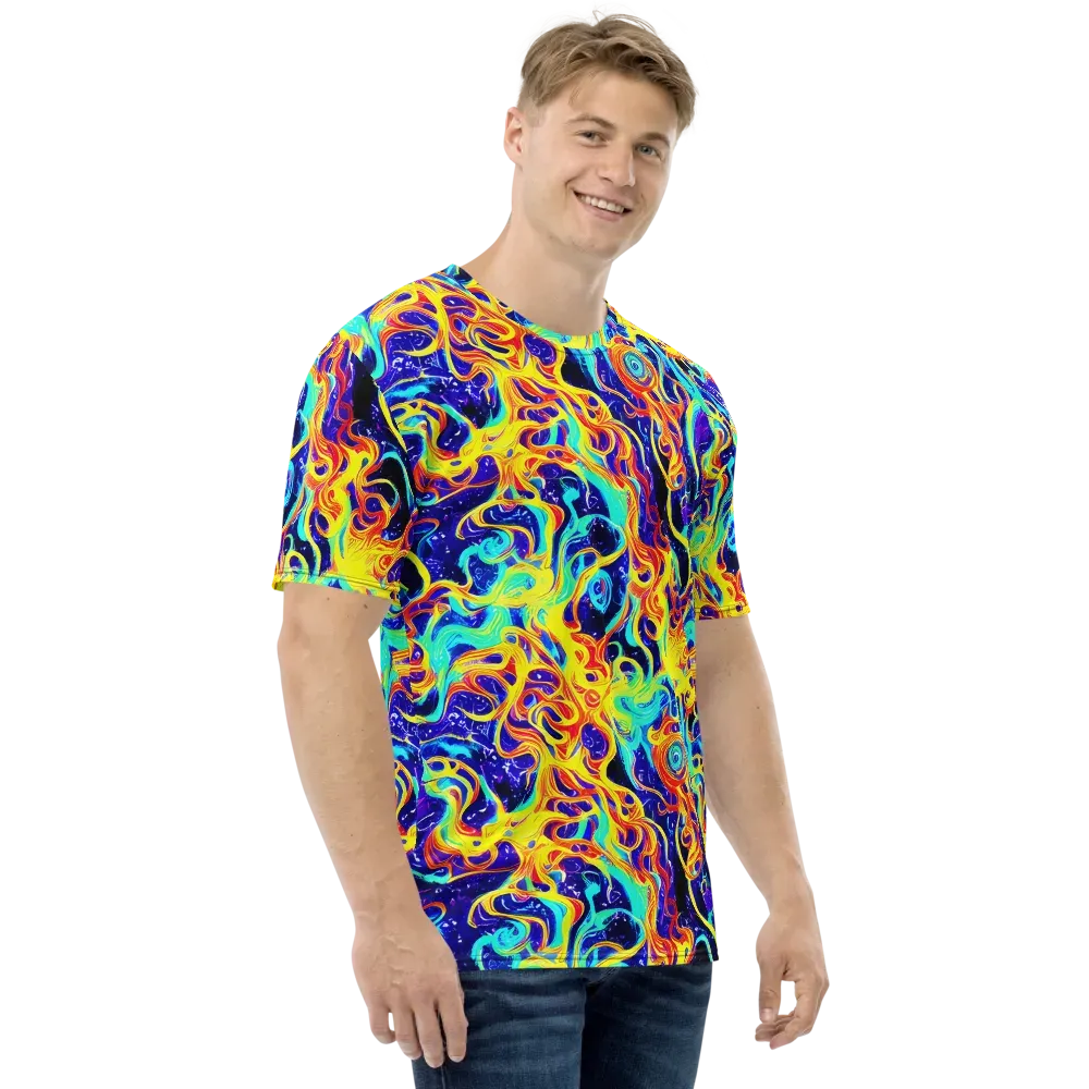 Supernova Spill on Men's Crew Neck T-Shirt — Right