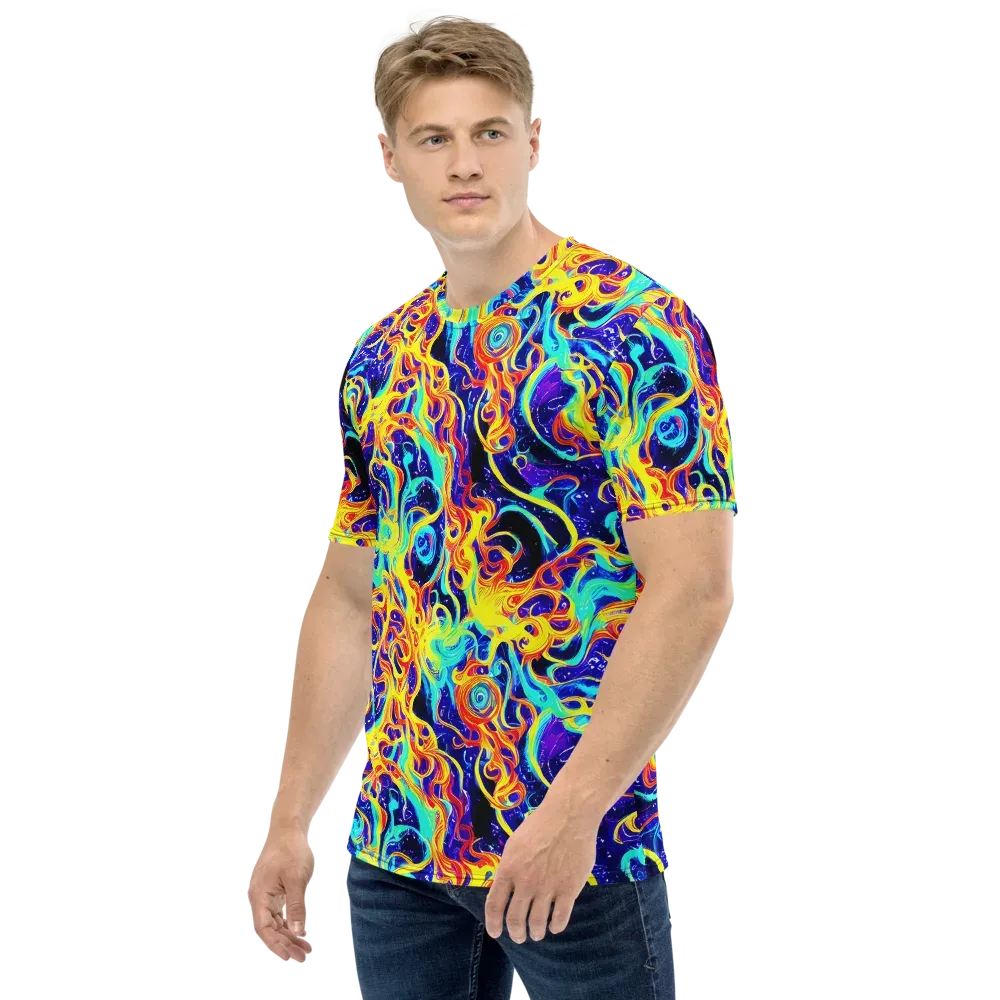 Supernova Spill on Men's Crew Neck T-Shirt — Left