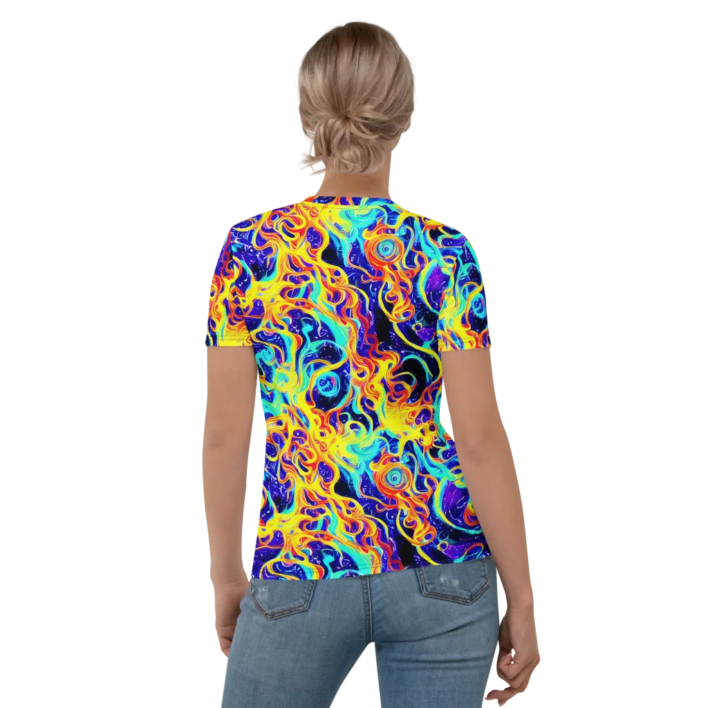 Supernova Spill on Women's Crew Neck T-Shirt — Back