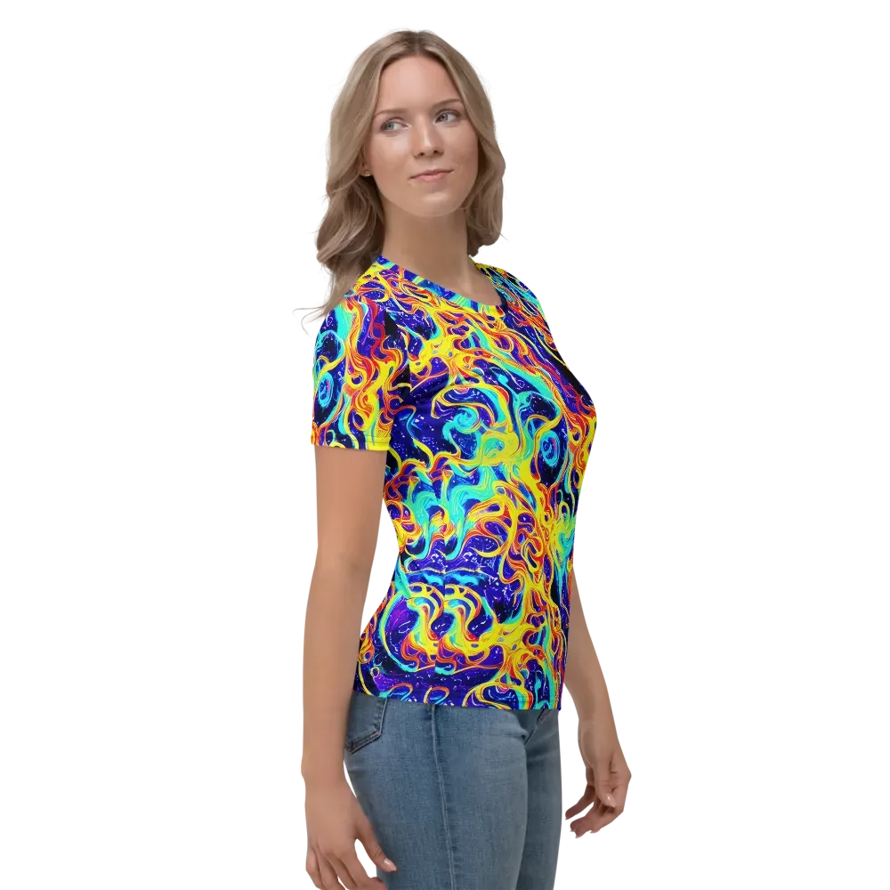 Supernova Spill on Women's Crew Neck T-Shirt — Right