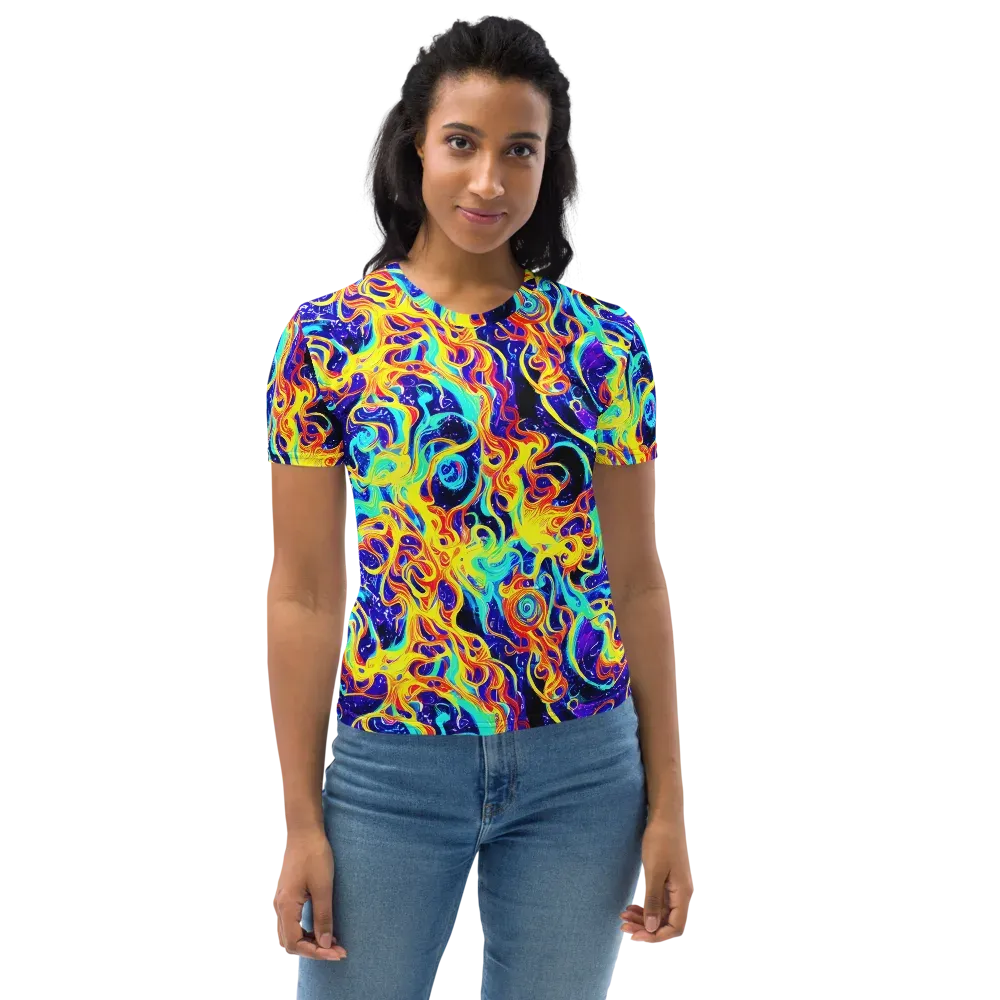 Supernova Spill on Women's Crew Neck T-Shirt — Front