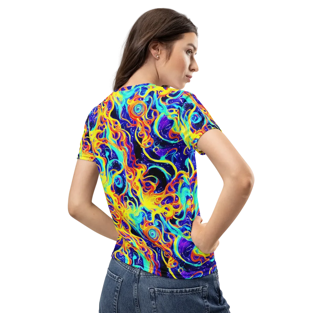 Supernova Spill on Women's Crew Neck T-Shirt — Back