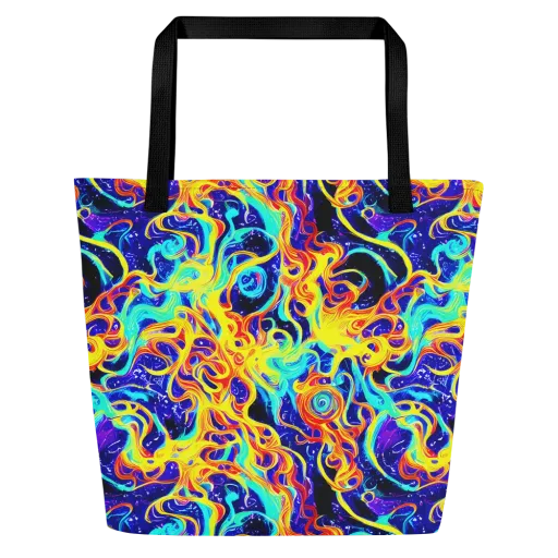 Supernova Spill on a Large Tote Bag W/ Pocket