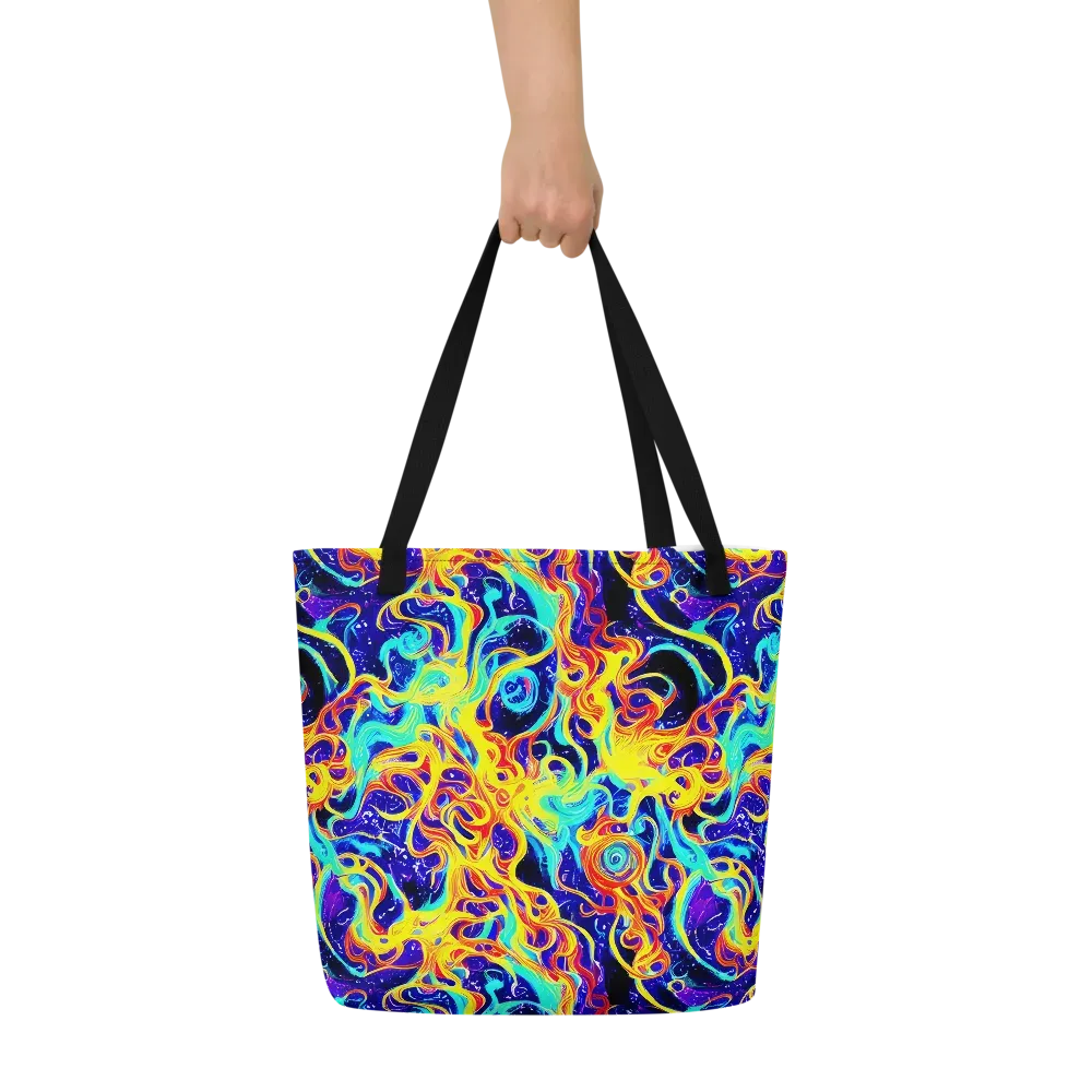 Supernova Spill on Large Tote Bag W/ Pocket — Front