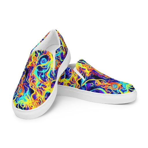 Supernova Spill on a Women's Slip-On Canvas Shoes