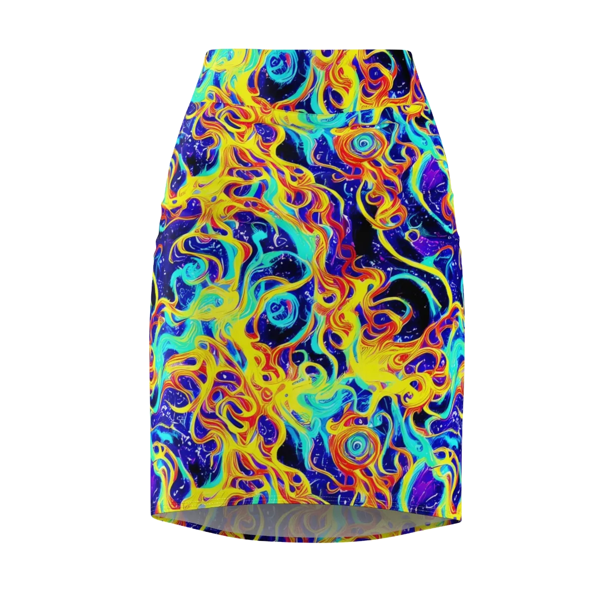 Supernova Spill on Pencil Skirt — Front