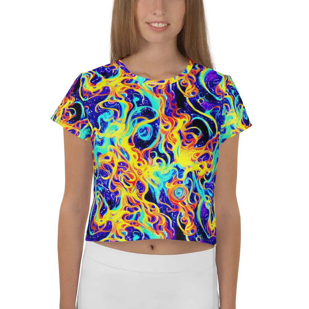 Supernova Spill on Crop Tee — Front