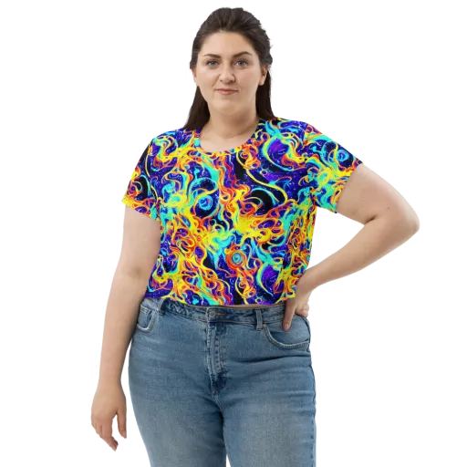 Supernova Spill on a Crop Tee