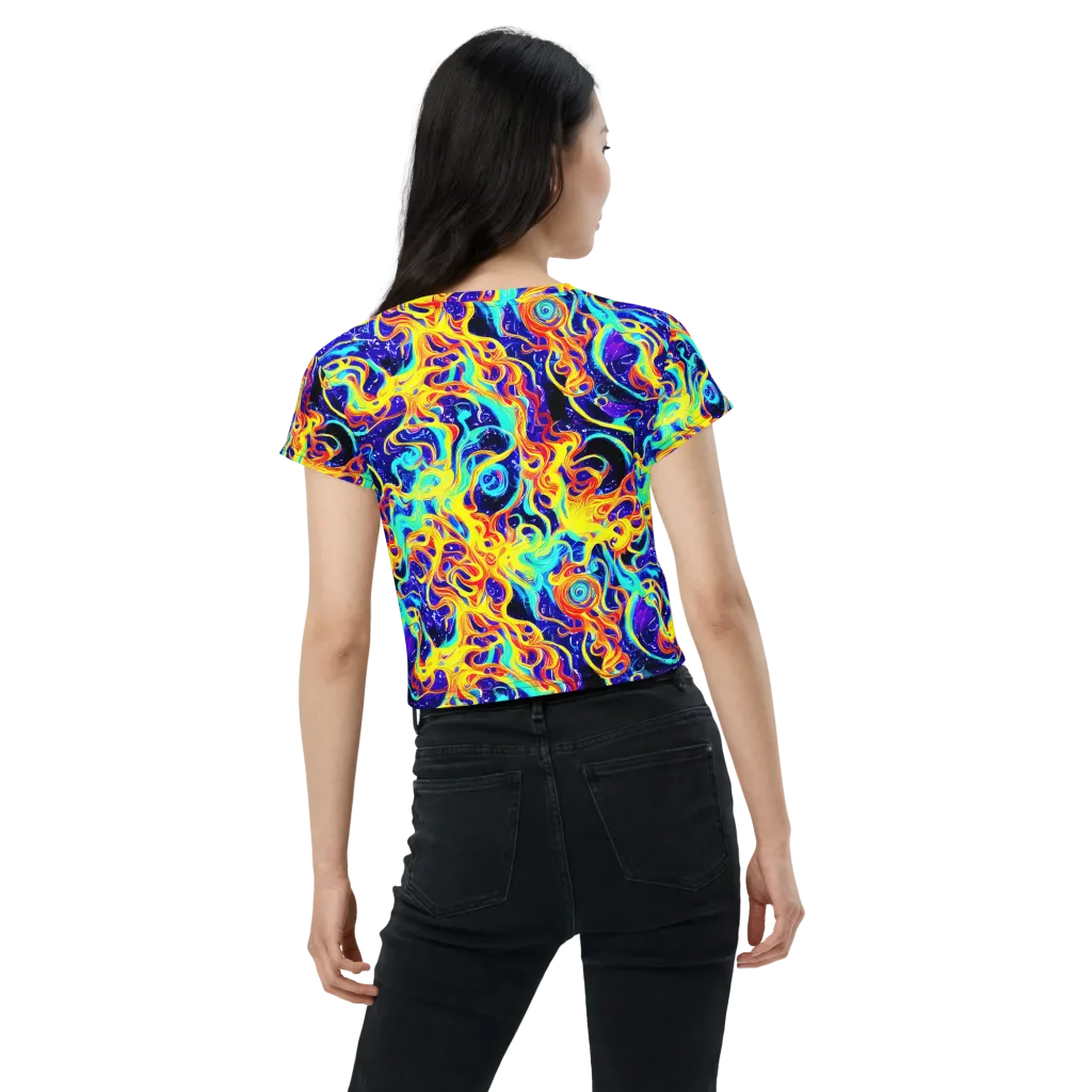 Supernova Spill on Crop Tee — Back