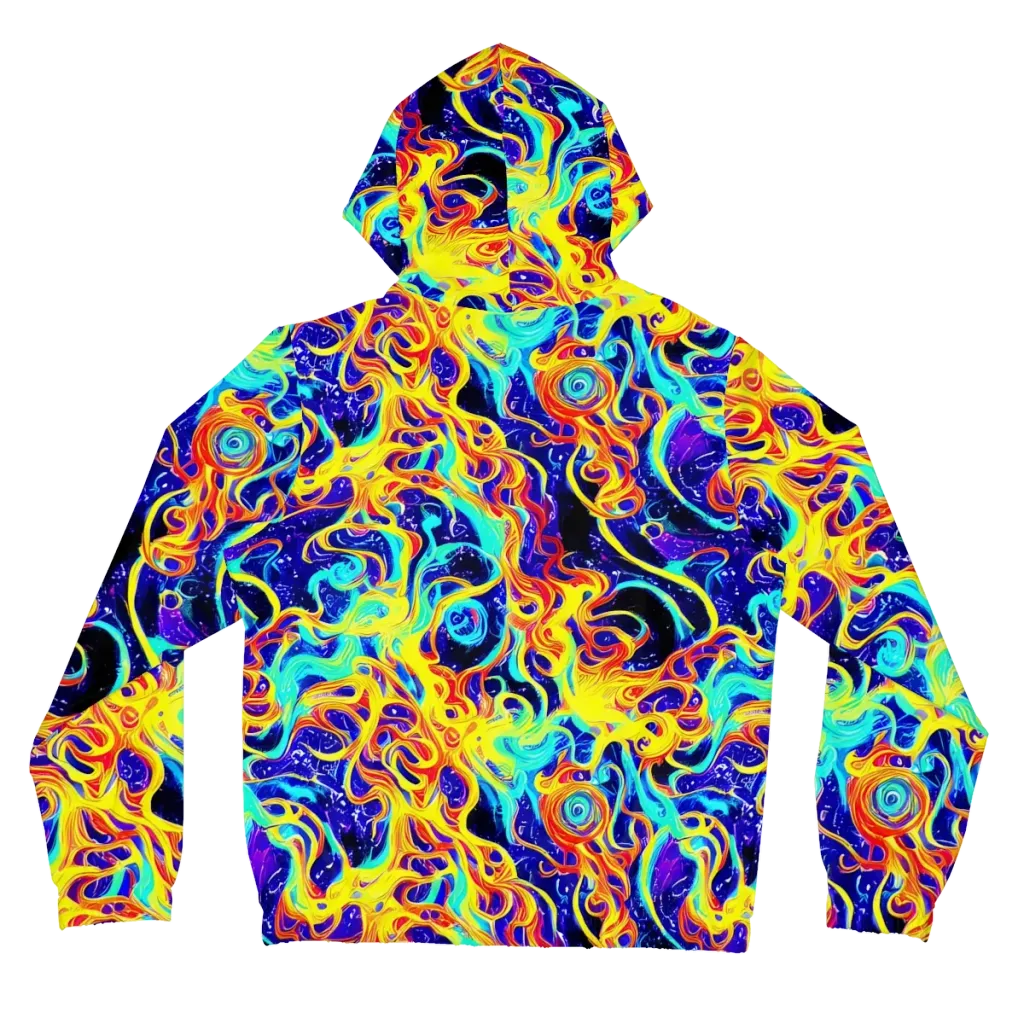 Supernova Spill on Women's Full-Zip Hoodie — Back