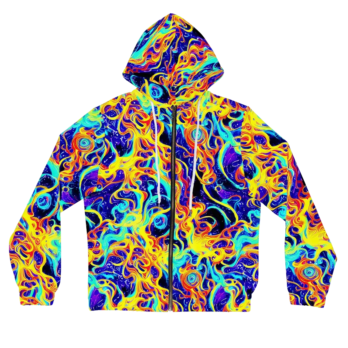 Supernova Spill on Women's Full-Zip Hoodie — Front