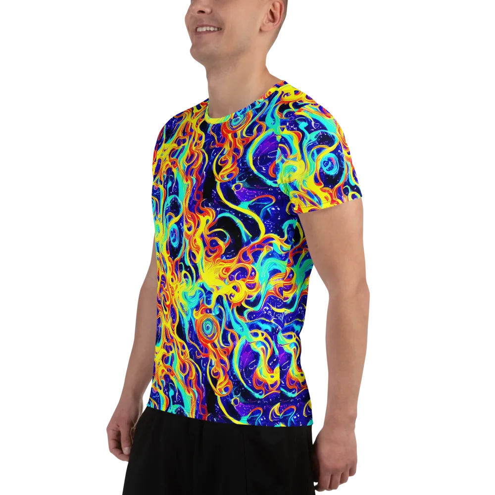 Supernova Spill on Men's Athletic T-Shirt — Left